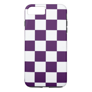 Chequered Purple and White iPhone 8/7 Plus Case
