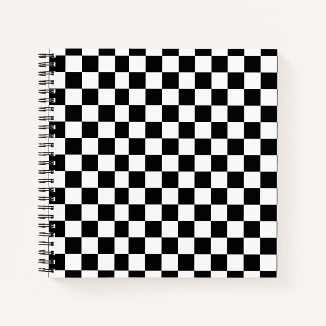 Chequered Race Flag Design Notebook (Front)