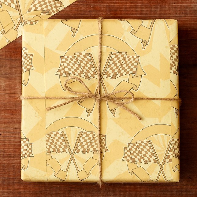 Chequered Racing Flags Wrapping Paper (Creator Uploaded)