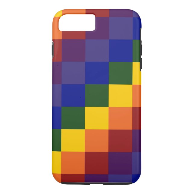 Chequered Rainbow iPhone 8 Plus/7 Plus Tough Case (Back)