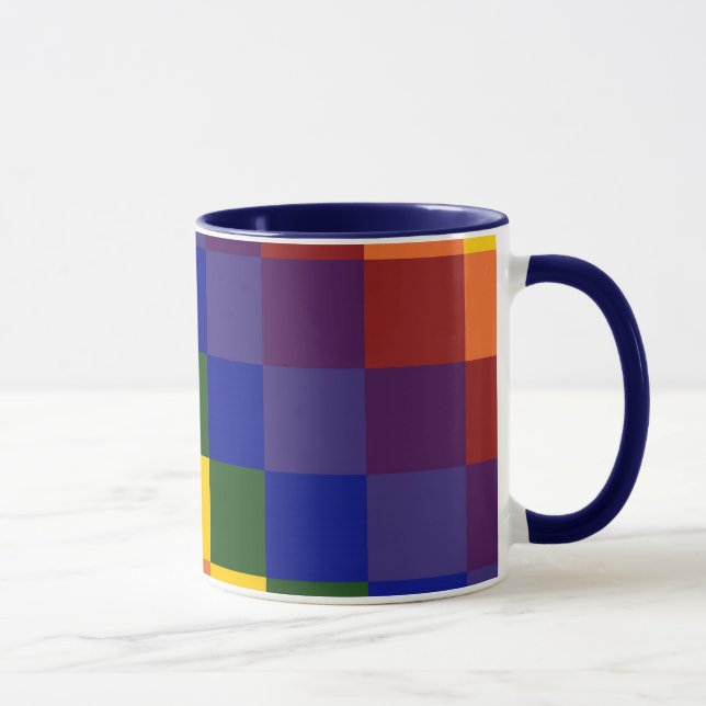Chequered Rainbow Mug (Right)