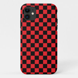 Chequered Red and Black iPhone 11 Case