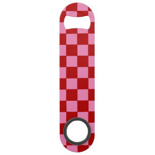 Chequered Red and Hot Pink