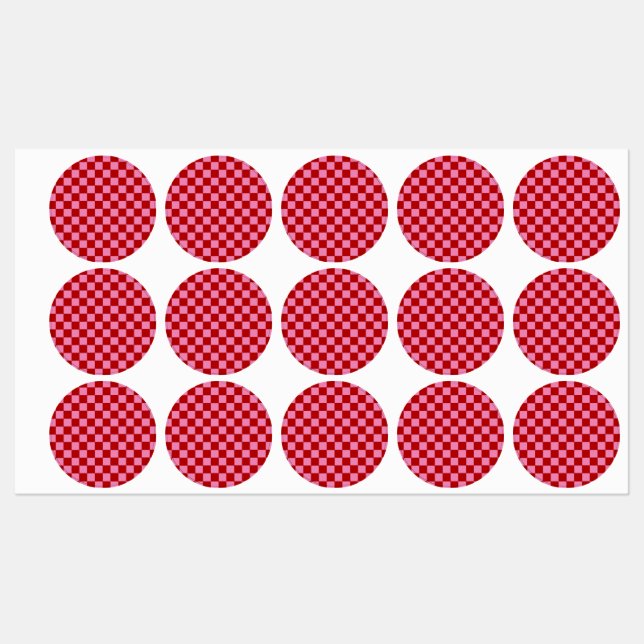 Chequered Red and Hot Pink  (Sheet)