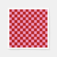Chequered Red and Hot Pink 