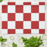 Chequered Red and White Tea Towel<br><div class="desc">Cool classic red and white chequered pattern is made of rows of alternating white and red squares. Feel free to customise the product to make it your own. Digitally created 9000 x 6000 pixel image. Copyright ©2013 Claire E. Skinner, All rights reserved. To see this design on other items, click...</div>