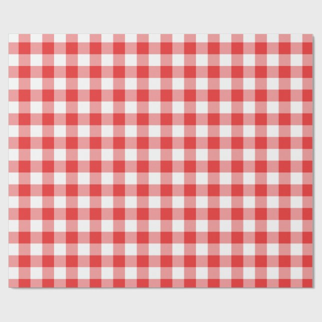 Chequered red and white wrapping paper (Flat)