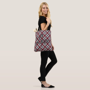 Chequered Red/Black Tote "Love" Bag