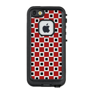 Chequered Red, White and Black Squares LifeProof FRÄ’ iPhone SE/5/5s Case
