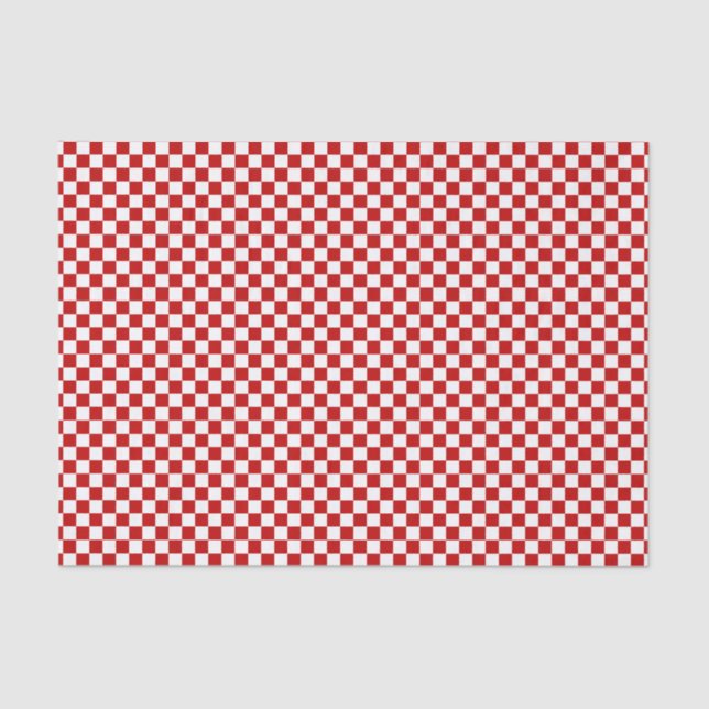 Chequered Red-White-Tissue Paper (Front)