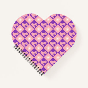 Chequered Roller Skates Quad Derby Skater Gift Notebook