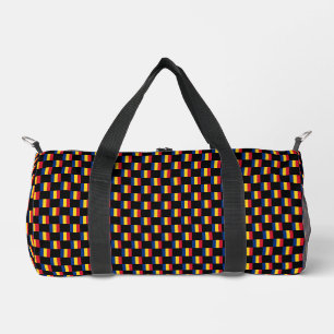Chequered Romania Flag Pattern Duffle Bag