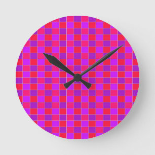 chequered round clock