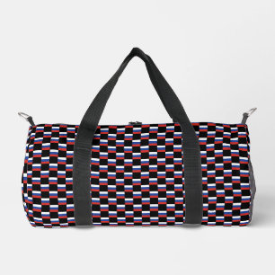 Chequered Russia Flag Pattern Duffle Bag