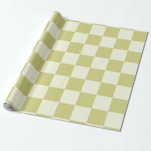Chequered Sage Green Wrapping Paper