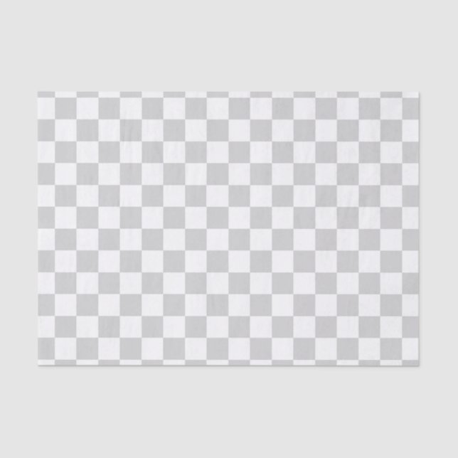 Chequered Silver and White Tissue Paper (Front)