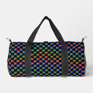Chequered South Africa Flag Pattern Duffle Bag