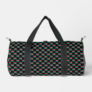 Chequered South Sudan Flag Pattern Duffle Bag