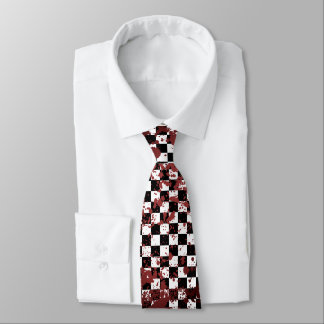 chequered splatz tie