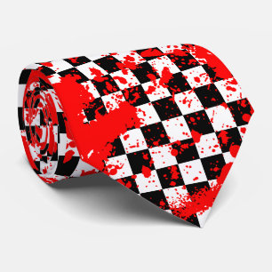 chequered splatz. tie