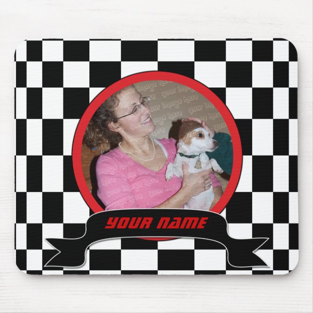Chequered Square Mouse Pad (Front)
