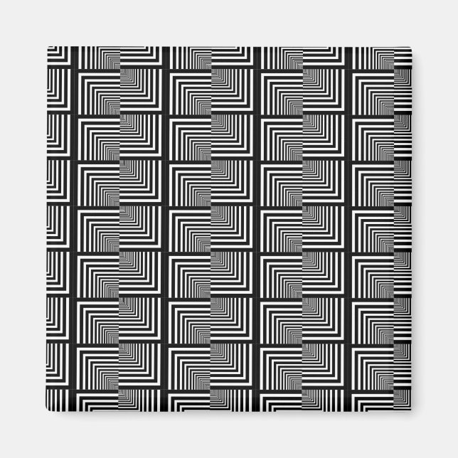 Chequered Square Seamless Chequerboard Optical Par Magnet (Front)