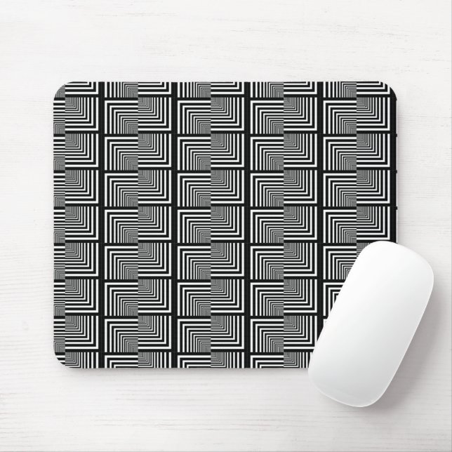 Chequered Square Seamless Chequerboard Optical Par Mouse Pad (With Mouse)