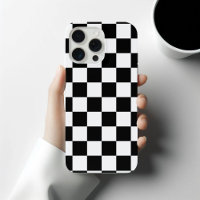 Chequered squares black and white geometric retro