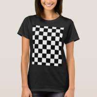 Chequered squares black and white geometric retro