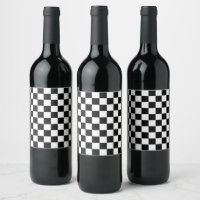 Chequered squares black and white geometric retro