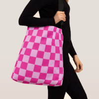Chequered squares light hot pink geometric retro