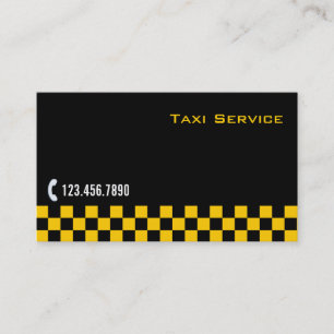 Chequered Stripe Taxi/Limo Service Business Card