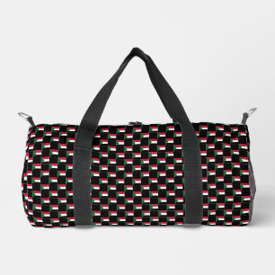 Chequered Sudan Flag Pattern Duffle Bag