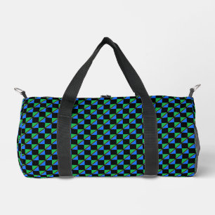 Chequered Tanzania Flag Pattern Duffle Bag