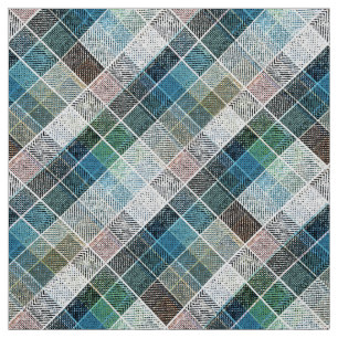 chequered tartan plaid classic blue white pink fabric