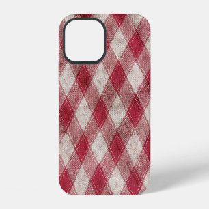 Chequered Textile: Colourful Fabric Background. iPhone 12 Case