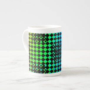 Chequered Twist by Kenneth Yoncich Bone China Mug