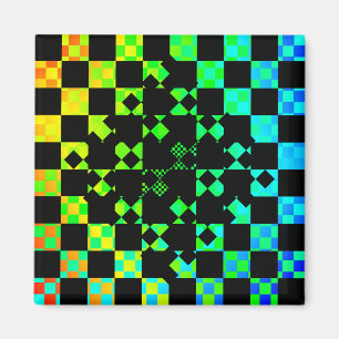 Chequered Twist by Kenneth Yoncich Magnet