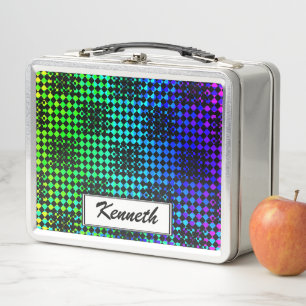 Chequered Twist by Kenneth Yoncich Metal Lunch Box