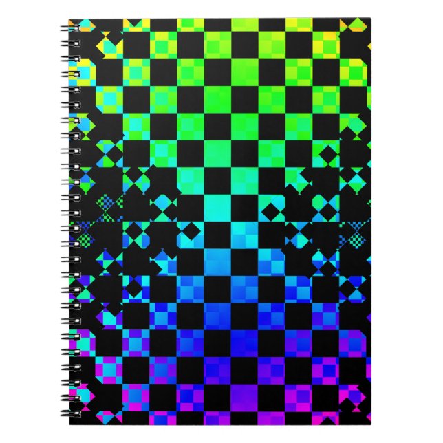 Chequered Twist by Kenneth Yoncich Notebook (Front)