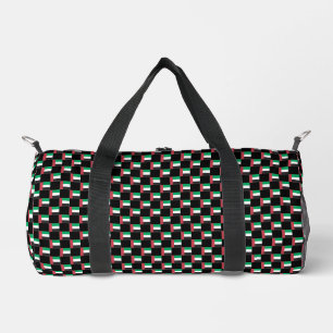 Chequered United Arab Emirates Flag Pattern  Duffle Bag
