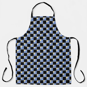 Chequered Uruguay Flag Pattern  Apron