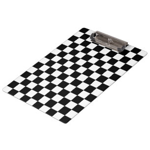 Chequered White and Black Clipboard