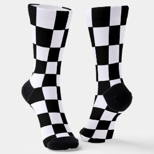 Chequered White and Black  Socks