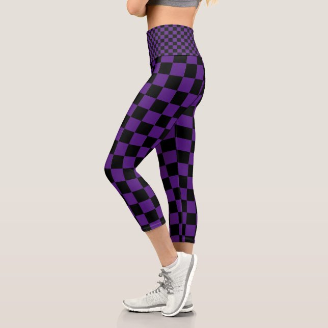 Chequered Yoga Paint Capri HAMbyWG (Left)