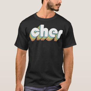 Cher Retro Rainbow Typography Faded Style T-Shirt