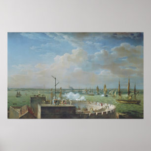 Cherbourg Harbour, 1822 Poster