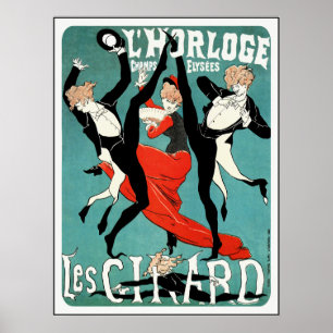 Cheret Art Nouveau Poster:  Les Girard: Dance Poster