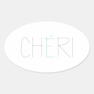 CHERI OVAL STICKER