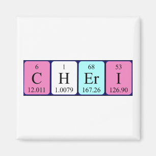 Cheri periodic table name magnet